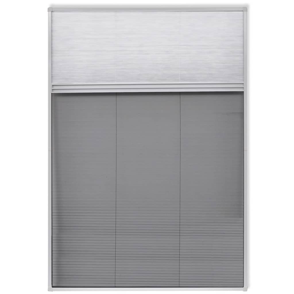 Insect Plisse Screen Window Aluminium 160 x 80 cm with Shade