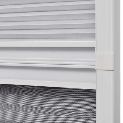 141131 vidaXL Insect Plisse Screen Window Aluminium 160 x 80 cm with Shade