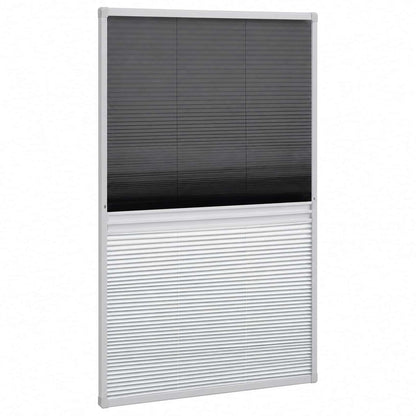 141131 vidaXL Insect Plisse Screen Window Aluminium 160 x 80 cm with Shade