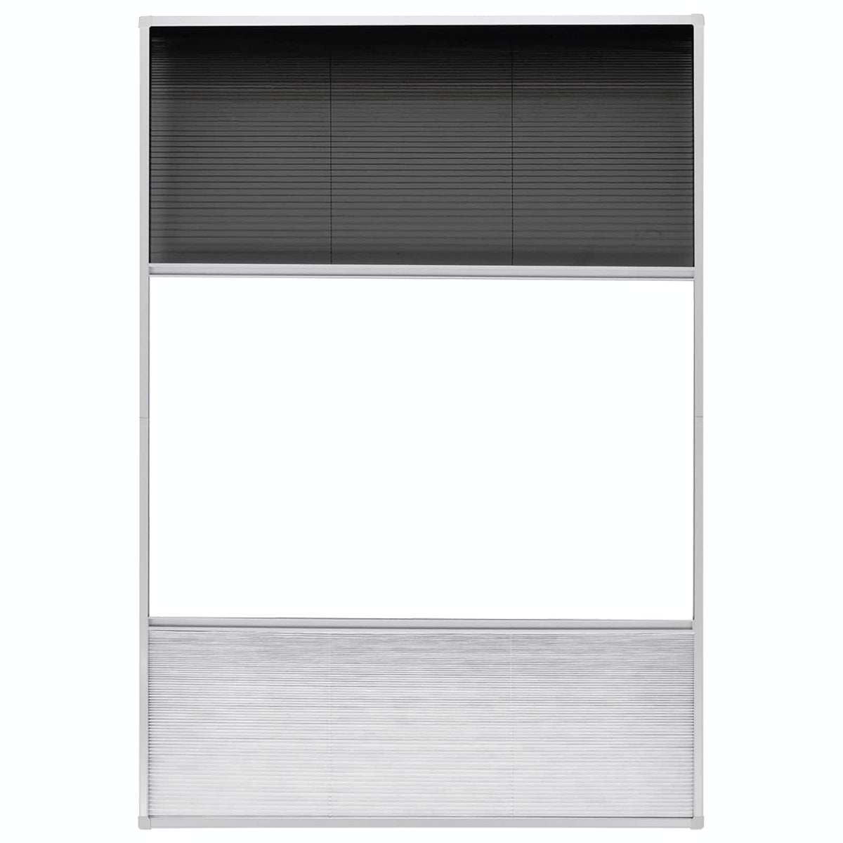 141131 vidaXL Insect Plisse Screen Window Aluminium 160 x 80 cm with Shade