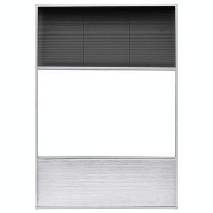 141131 vidaXL Insect Plisse Screen Window Aluminium 160 x 80 cm with Shade
