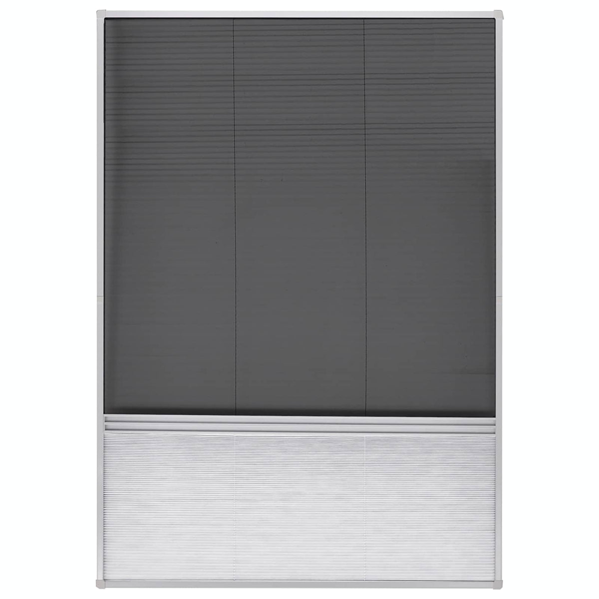 141131 vidaXL Insect Plisse Screen Window Aluminium 160 x 80 cm with Shade