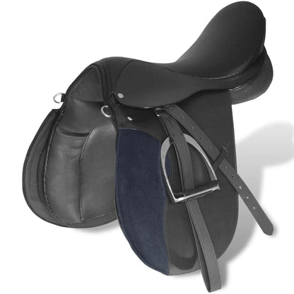 Horse Riding Saddle | Black | Leather | 17.5 inch | Durable