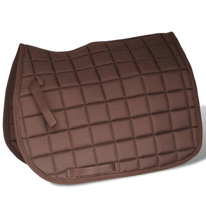 Horse Riding Saddle Set 17.5" Real Leather Brown 18 cm