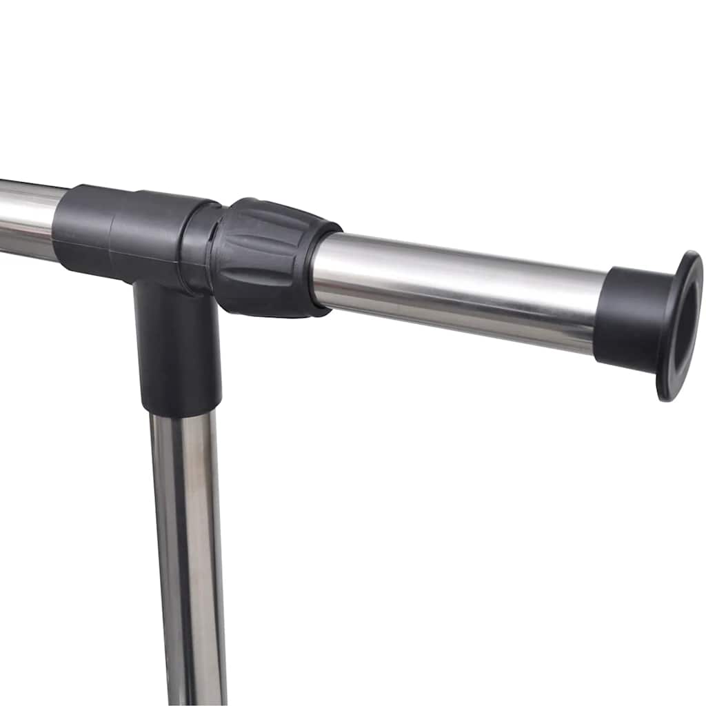 Clothes Rack | Set of 2 | Black, Silver | Stainless steel, PP plastic