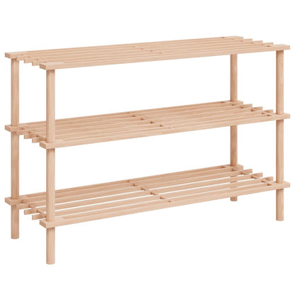 3-Tier Shoe Racks 2 pcs Solid Fir Wood