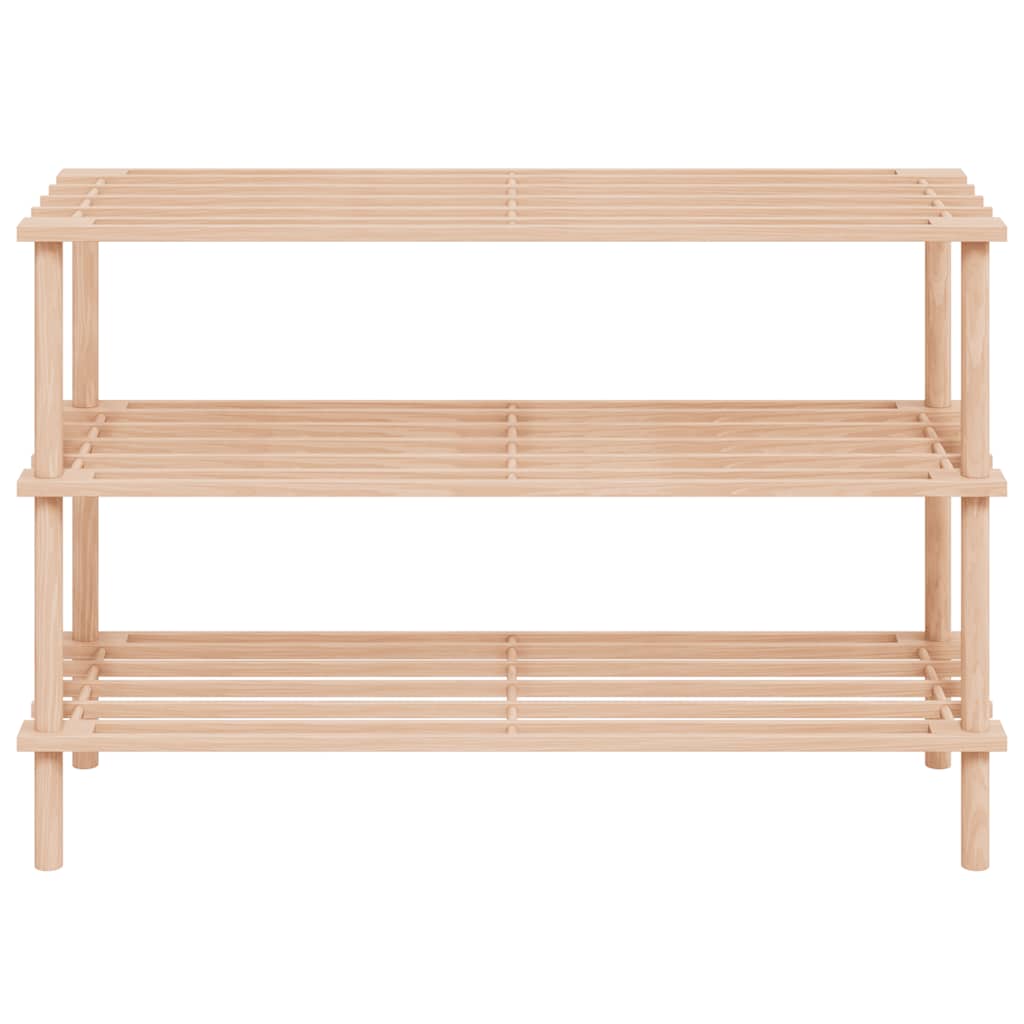 3-Tier Shoe Racks 2 pcs Solid Fir Wood