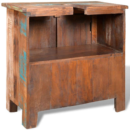 241134 Reclaimed Solid Wood Bathroom Vanity Cabinet Set with Mirror