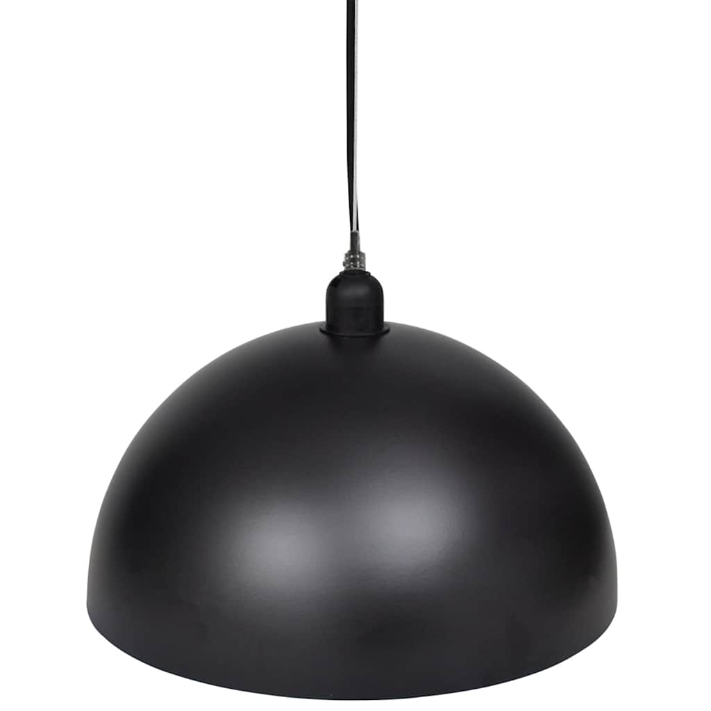 241113 vidaXL Ceiling Lamp 2 pcs Height-adjustable Semi-spherical Black