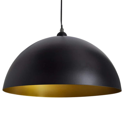 241113 vidaXL Ceiling Lamp 2 pcs Height-adjustable Semi-spherical Black