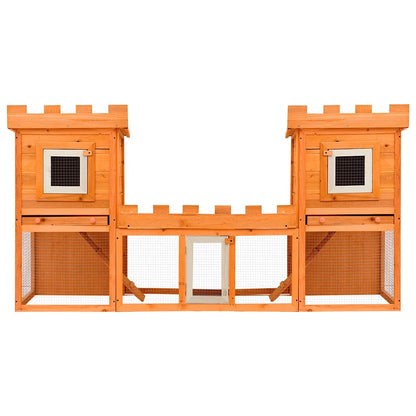 Outdoor Large Rabbit Hutch House Pet Cage Double House