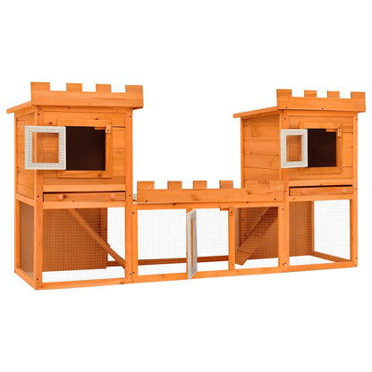 170174 vidaXL Outdoor Large Rabbit Hutch House Pet Cage Double House