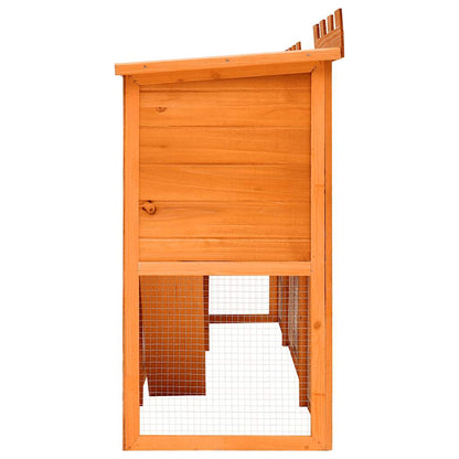 170174 vidaXL Outdoor Large Rabbit Hutch House Pet Cage Double House