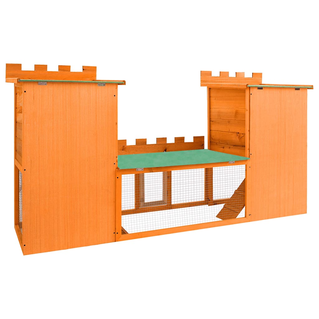 170174 vidaXL Outdoor Large Rabbit Hutch House Pet Cage Double House