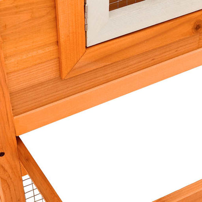170174 vidaXL Outdoor Large Rabbit Hutch House Pet Cage Double House