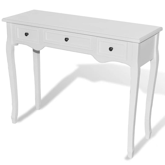 Console Table | White | MDF and Pinewood | Compact | Console Table