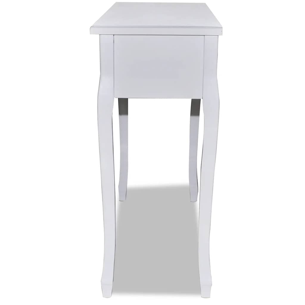 Dressing Console Table with Three Drawers White