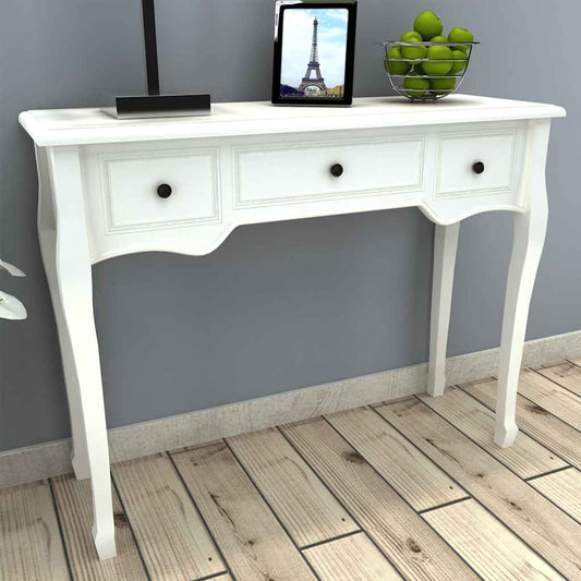 Console Table | White | MDF and Pinewood | Compact | Console Table