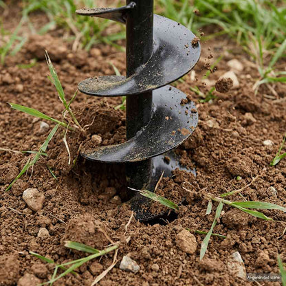 Ground Drill with Handle 150 mm with Extension Tube 9 m Steel