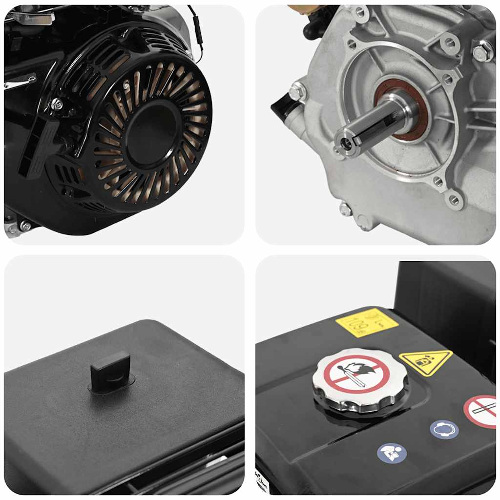 Petrol Engine 15 HP 11 kW Black
