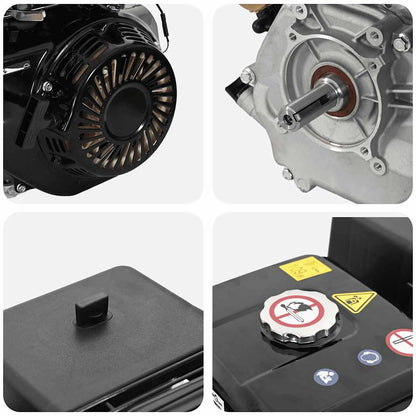 Petrol Engine 15 HP 11 kW Black