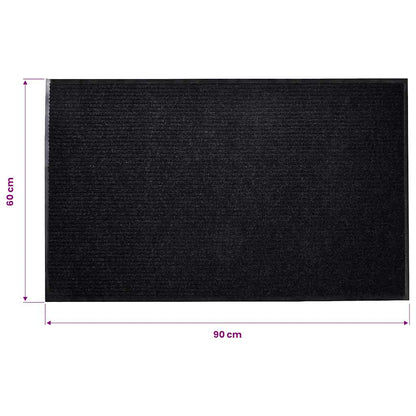 Door Mat Black 90 x 60 cm PVC