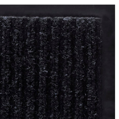 Doormat | Black | PVC backing, Polyester top | 90 x 120 cm | Non-slip