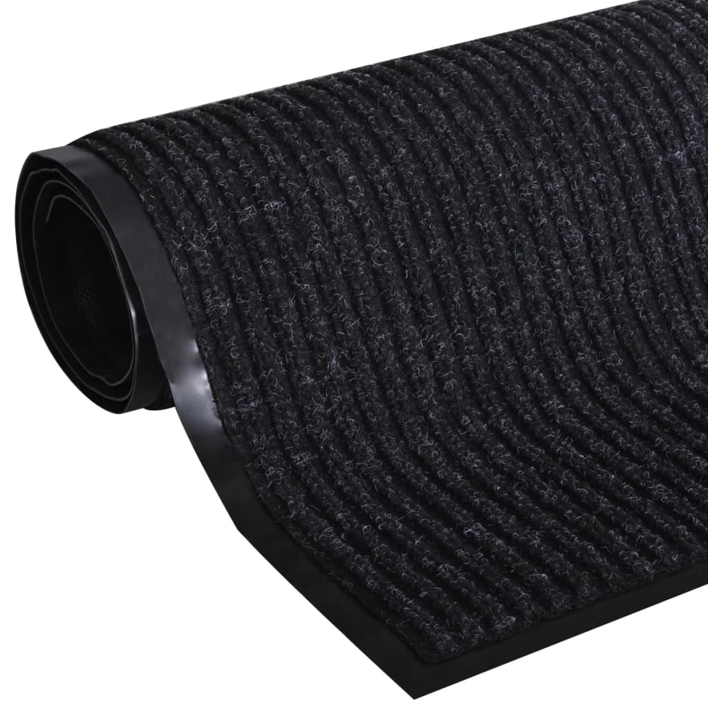 Doormat | Black | Polyester | 120 x 180 cm | Doormat | Rectangular