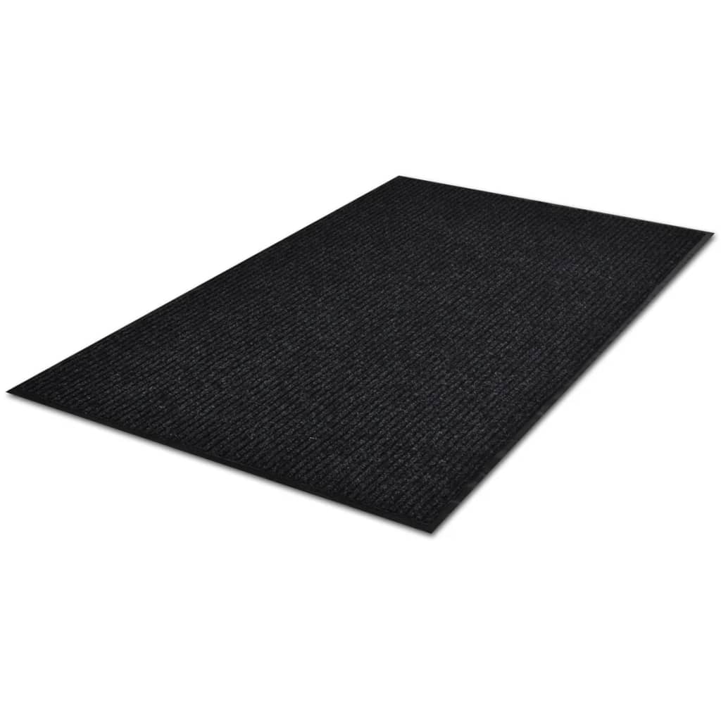 Doormat | Black | Polyester | 120 x 180 cm | Doormat | Rectangular
