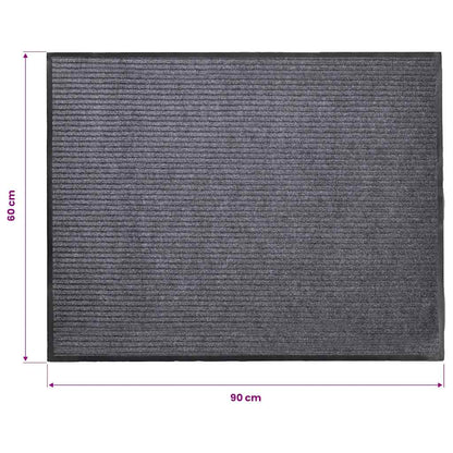 Door Mat Grey 90 x 60 cm PVC