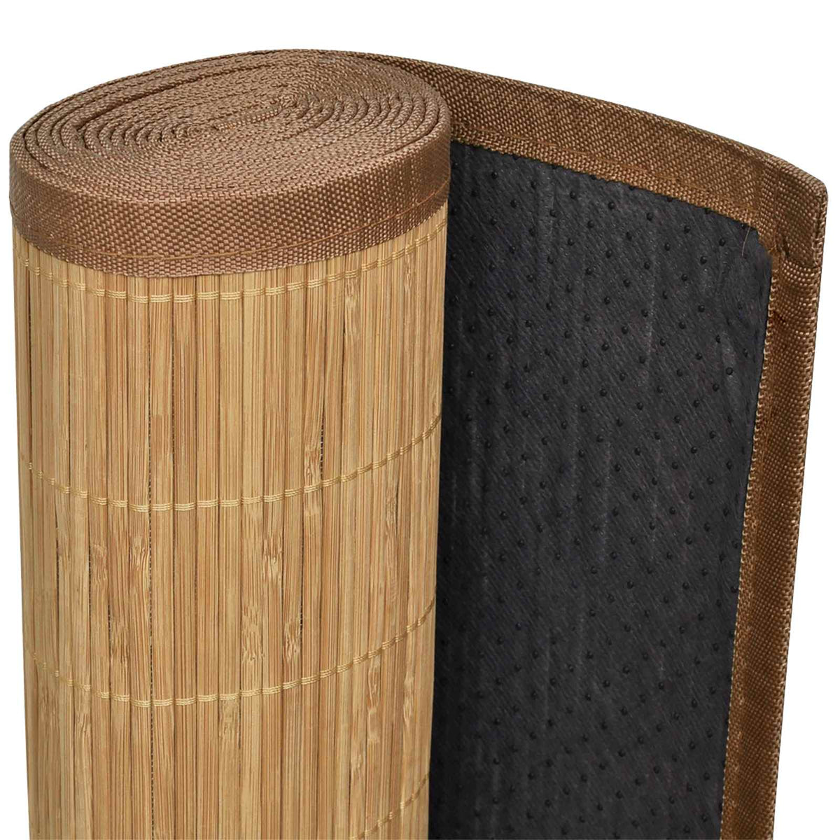 Rectangular Brown Bamboo Rug 150 x 200 cm