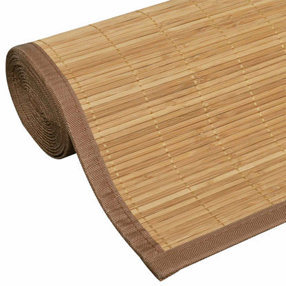 Rectangular Brown Bamboo Rug 150 x 200 cm