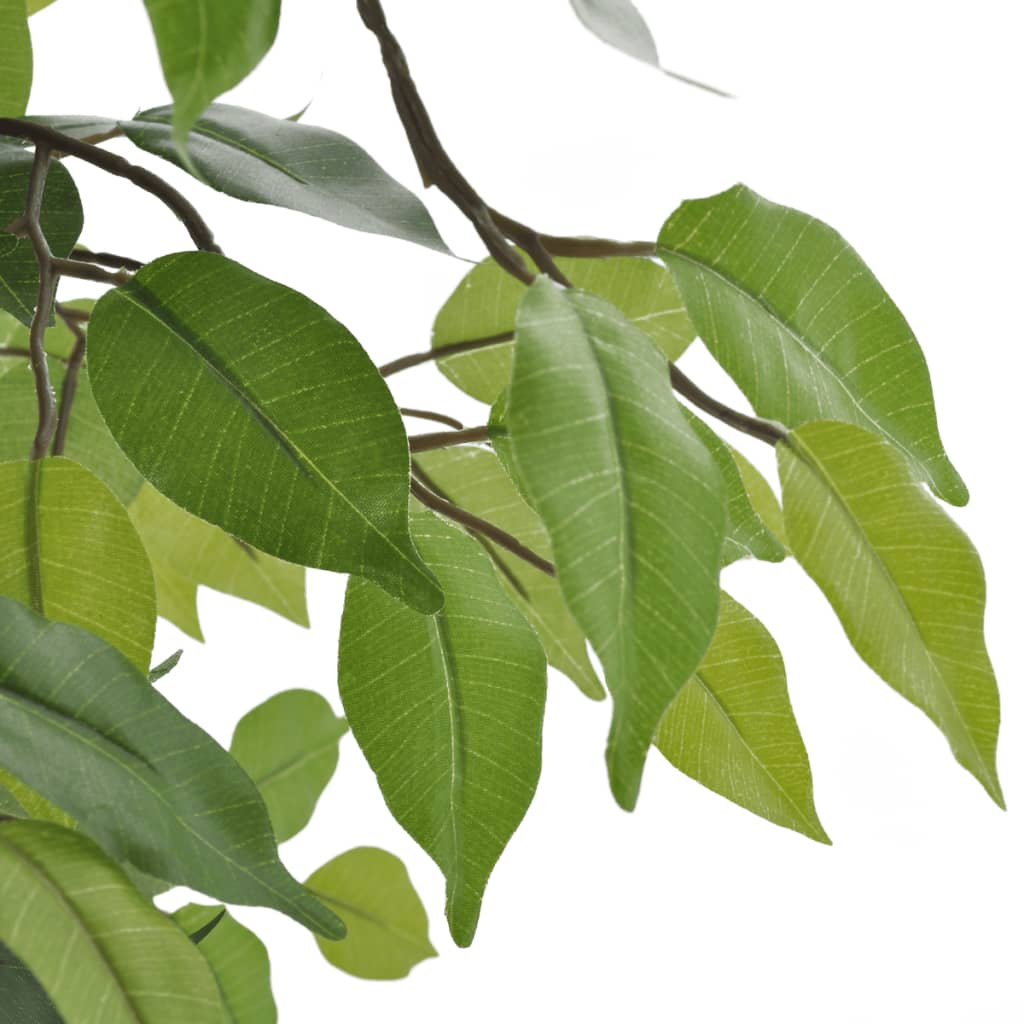 Close-up of the Artificial Dwarf Ficus with Pot 60 cm showcasing its lifelike leaves and sturdy pot.