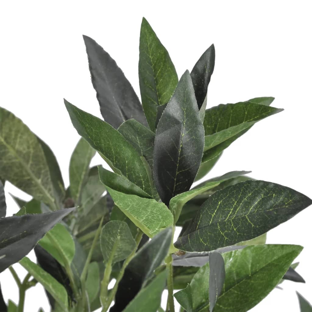 Artificial Bay Tree with Pot 120 cm, featuring 546 detailed polyester leaves for a realistic look, perfect for enhancing your home decor in living rooms or entryways.