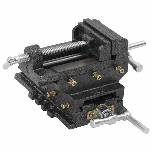 141312 vidaXL Manually Operated Cross Slide Drill Press Vice 78 mm