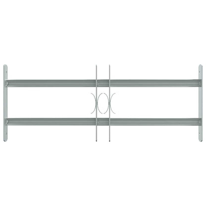 Adjustable Security Grille for Windows with 2 Crossbars 500-650 mm