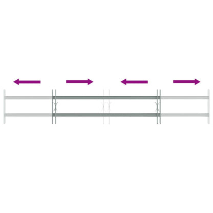 Adjustable Security Grille for Windows with 2 Crossbars 1000-1500 mm
