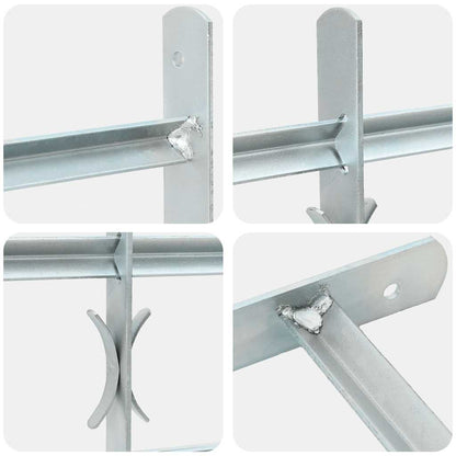 Adjustable Security Grille for Windows with 4 Crossbars 500-650 mm