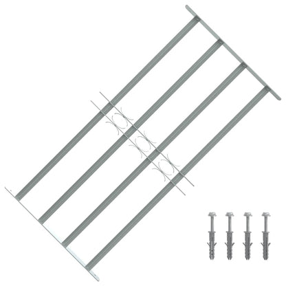Adjustable Security Grille for Windows with 4 Crossbars 700-1050 mm