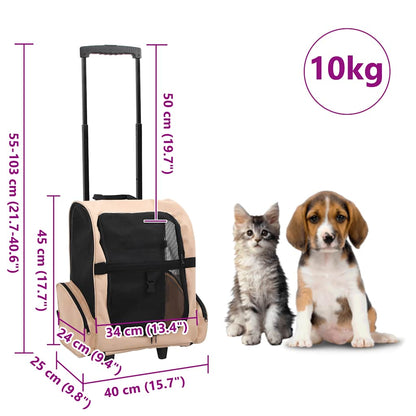 Foldable Multipurpose Pet Trolley Sand