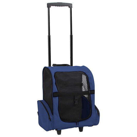 Foldable Multipurpose Pet Trolley Blue