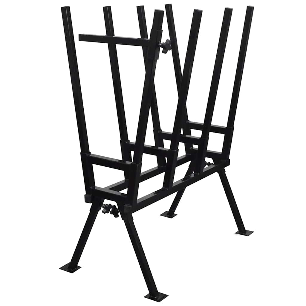 Black Powder-Coated Saw Horse for Woodworking