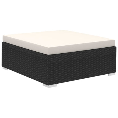 Patio Furniture | Black | Poly Rattan | Large |  Removable Covers