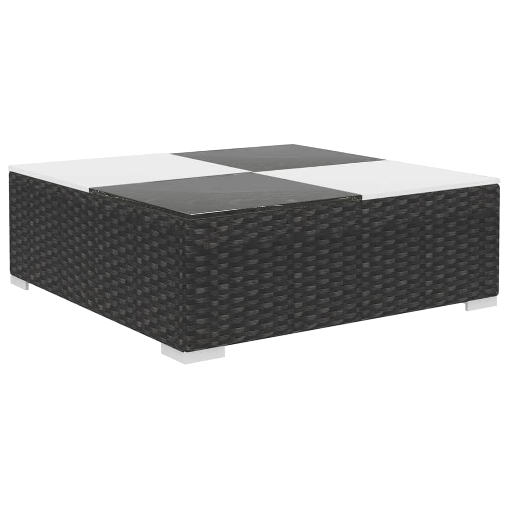 Patio Furniture | Black | Poly Rattan | Large |  Removable Covers