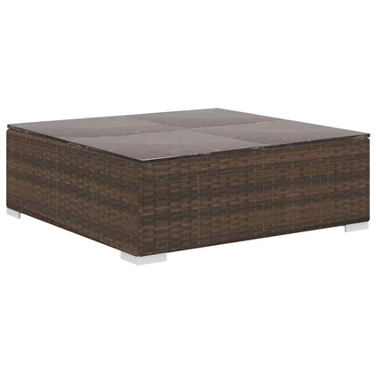 41270 vidaXL 8 Piece Garden Lounge Set with Cushions Poly Rattan Brown