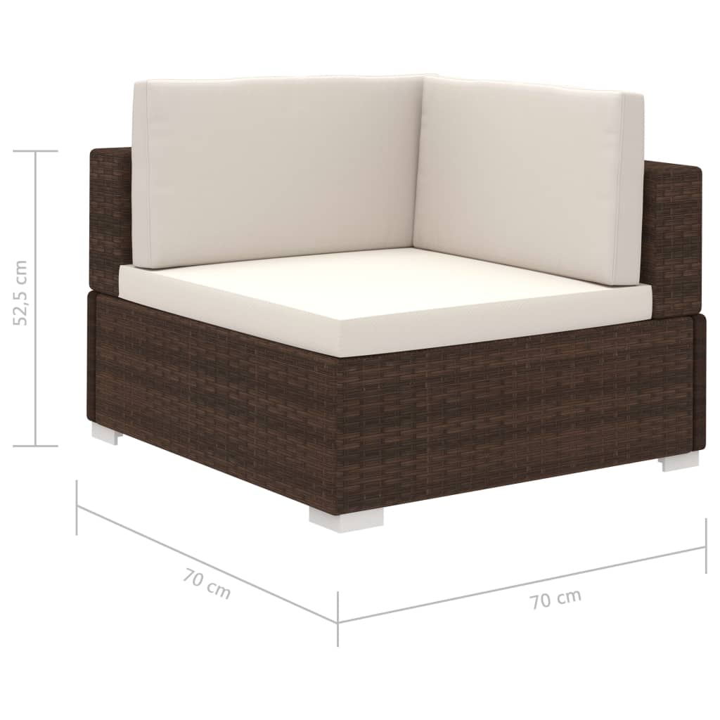 Patio Furniture | Brown | PE Rattan | Set | Modular | Patio Lounge Set