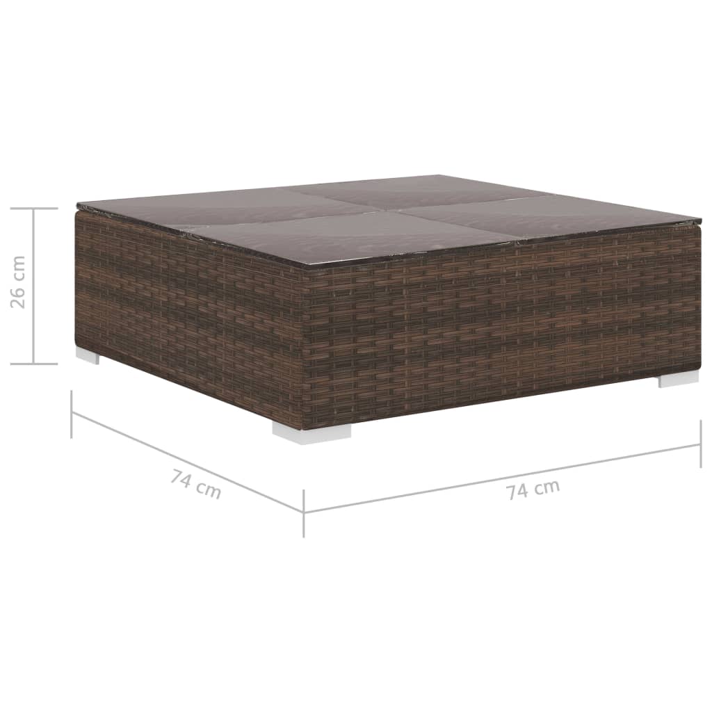 Patio Furniture | Brown | PE Rattan | Set | Modular | Patio Lounge Set