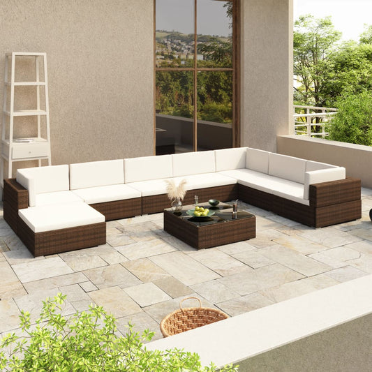 Patio Furniture | Brown | PE Rattan | Set | Modular | Patio Lounge Set