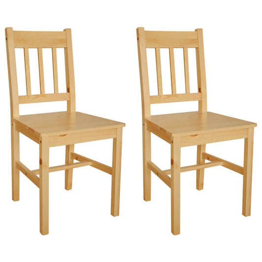 Dining Chair | Set of 2 | Natural | Pine wood | Standard | Ergonomic