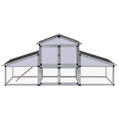 Chicken Coop with Runs and Nest Box Aluminium